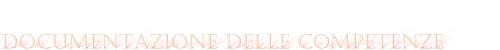 DOCUMENTAZIONE DELLE COMPETENZE